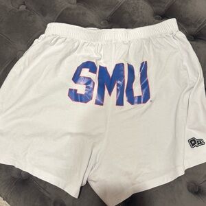SMU Athletic Men's White Shorts